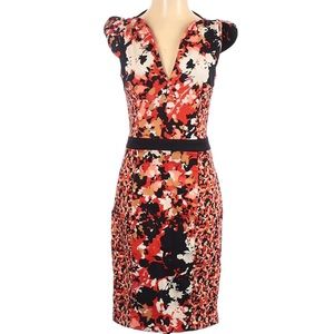 French Connection Floral Sheath Dress Size 2